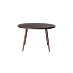 Binche 1 dining table made with solid
  American walnut top and base – main view