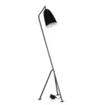 Birmingham 1 floor lamp made with black
  coated metal frame and adjustable head – main view