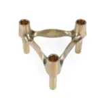 Candela A 1 candle holder made with cast
  brass and satin / brushed – main view