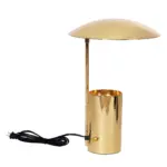 Disk A 1 table lamp made with brass
  plated metal frame and adjustable head with on/off dimmer – main view