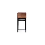 Gimini A 1 sideboard made with solid
  American walnut frame and black painted beech wood legs – side view