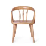 Jane B 1 dining chair made with white oak
  and white oak seat – main view