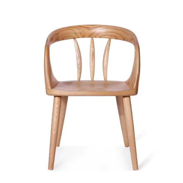 Jane B 1 dining chair made with white oak
  and white oak seat – main view