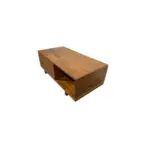 Lada 1 coffee table made with solid
  American walnut frame and base – main view