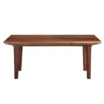 Lucca A 3 coffee table made with solid
  American walnut top and legs – front view