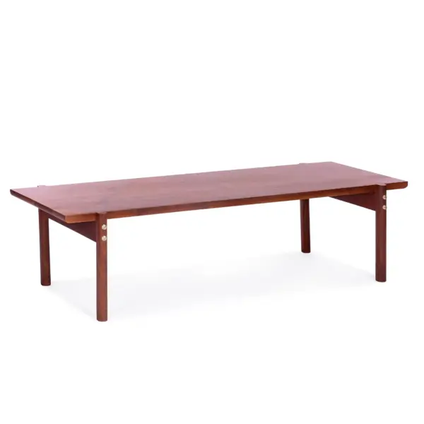 Matera A 1 coffee table made with solid
  American walnut top and base – main view