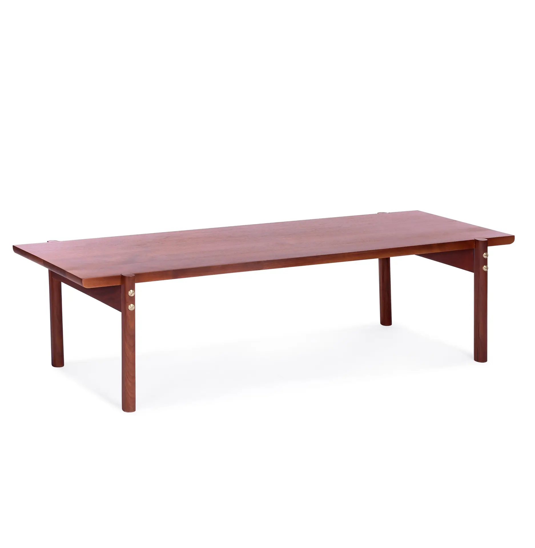 Matera A 1 coffee table made with solid
  American walnut top and base – main view