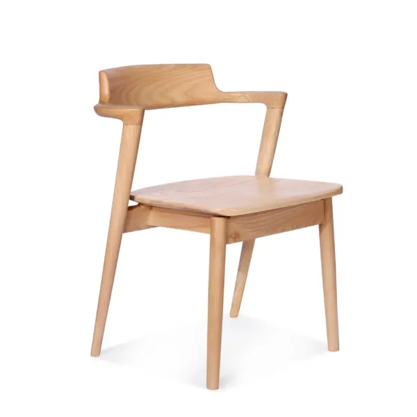 Melrose A 1 dining chair made with solid
  ashwood frame and seat – main view