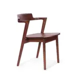 Melrose B 1 dining chair made with solid
  American walnut frame and seat – main view