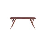 Paris 1 dining table made with veneered
  American walnut top and solid American walnut base – main view