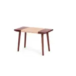 Prato A 1 bench made with solid American
  walnut frame and papercord seat – main view