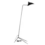 Praying S 1 floor lamp made with black
  powder coated head and frame and leg – main view