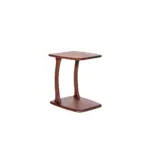 Samu 1 side table made with solid
  American walnut top and base – side view