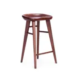 Sato B 1 counter stool made with solid
  American walnut wood seat and wooden legs – main view