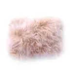 Sheep B 1 pillow made with genuine
  sheepskin Tibetan lamb fur and polyester insert and coton back fabric with a
  zipper – main view