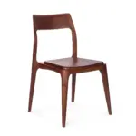 Valverde B 1 dining chair made with
  American walnut stained solid ashwood and ashwood seat – main view