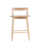 Yoshi 1 bar stool made with solid ashwood
  wood seat and solid ash wood legs – main view