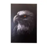 Eagle 1 painting made with matte
  protective coating canvas print and wood frame – main view