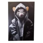 Splinter 1 painting made with matte
  protective coating canvas print and wood frame – main view
