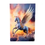 Unicorn 1 painting made with matte
  protective coating canvas print and wood frame – main view