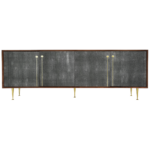 Bloomington C 1 sideboard made with solid
  maple wood frame and cast brass legs – side view