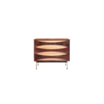 Nuer A 1 dresser made with solid American
  walnut frame and parallel brass legs – main view