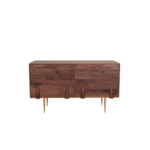 Tampa B 1 credenza made with solid
  American walnut frame and cast brass legs – main view