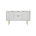 White 1 dresser made with white lacquer
  frame and cast brass legs – main view