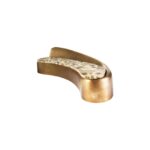 Arcus 1 sofa made with hand-forged brass
  seat and base – main view