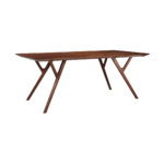 Cairo 1 dining table made with solid
  American walnut top and legs – main view