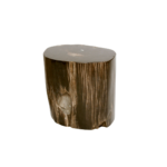 Hedra 1 side table made with fossilized
  trees turned to stone and fossilized trees turned to stone – side view