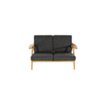 Heritage 1 sofa made with premium
  midnight fabric upholstery and solid ashwood frame – main view