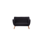Isernia 1 sofa made with premium charcoal
  fabric upholstery and solid ashwood legs – main view