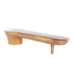 Key 1 bench made with cast brass seat and
  frame & legs – main view