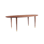 Lancaster 1 dining table made with solid
  American walnut top and legs – main view