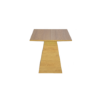 Plinth 1 Side Table in whiteoak veneered
  top and base – side view