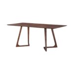 Bast 1 dining table made with solid
  American walnut top and legs – main view