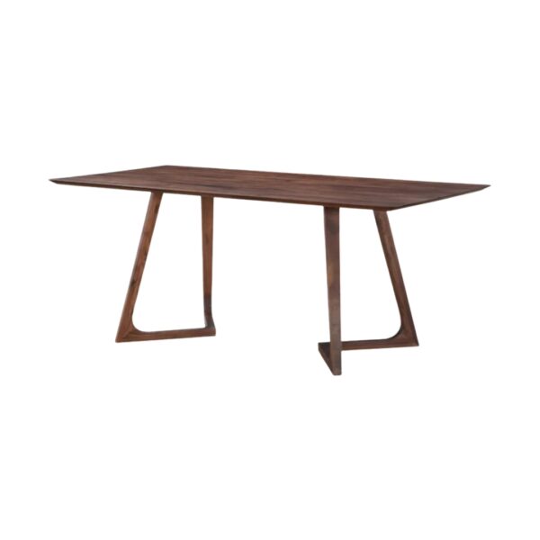 Bast 1 dining table made with solid
  American walnut top and legs – main view