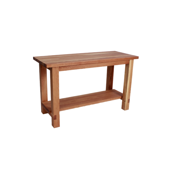 Island 1 dining table made with whiteoak
  top and whiteoak frame and legs – main view