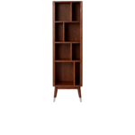 Monte 1 shelves made with veneered
  American walnut frame and solid American walnut legs – main view