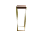 Nucleo 1 shelves made with solid American
  walnut top and brass legs – main view