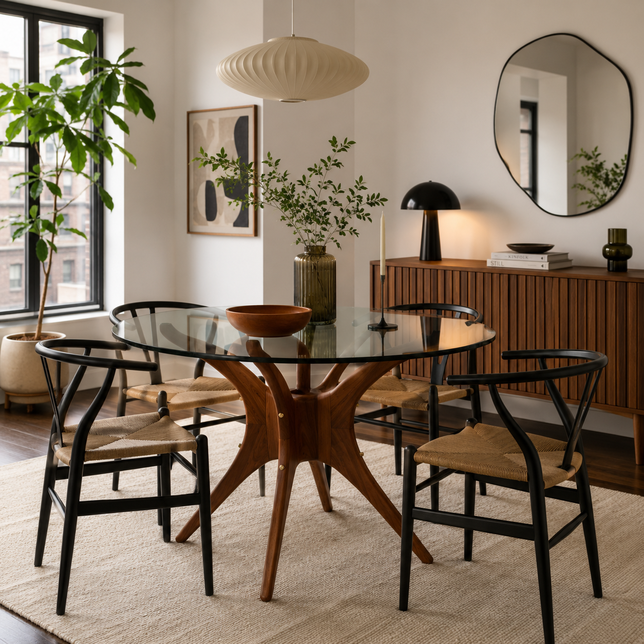 Agustina B Glass Dining Table lifestyle